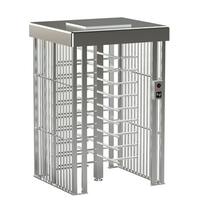 Custom 304 Stainless Steel Full Height Turnstile with 90 Degree Rotation and 25-30 Person Per Minute Flow Rate