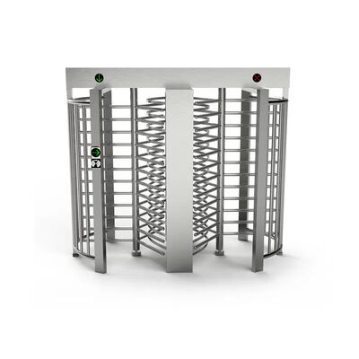 304 Stainless Steel Full Height Turnstile with Double Lane and Automatic Reset Function for Access Control
