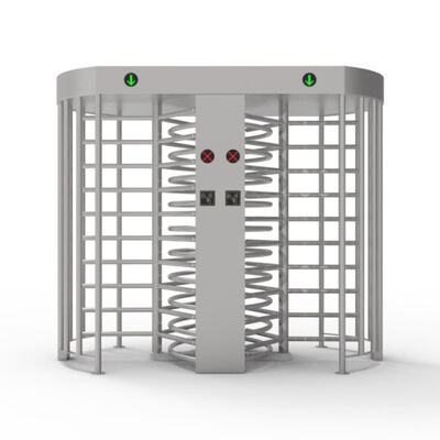 500mm Arm SUS304 40W Full Height Turnstile Double Passage Pedestrian Barrier Gate