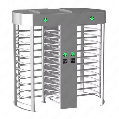 QR Reader Full Height Turnstile Bi Directional Dual Lane 1.5mm Thickness 2000mA