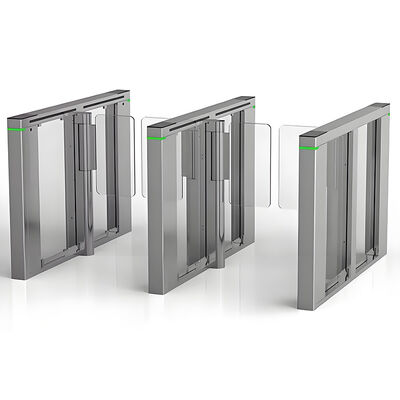 DC Motor 10mm Acrylic Glass Barrier Gate RS485 SS For Pedestrian