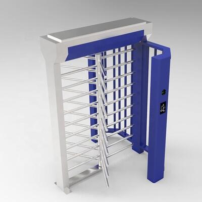 Full Height Turnstile with 600mm Passage Clearance 304 Stainless Steel Access Control Barrier Gate 0.2s Response Time