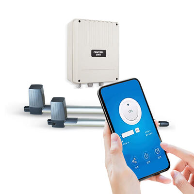 PK300DC Solar Panel Backup 300kg Capacity Swing Gate Opener with Remote Control >30m for Residential Use