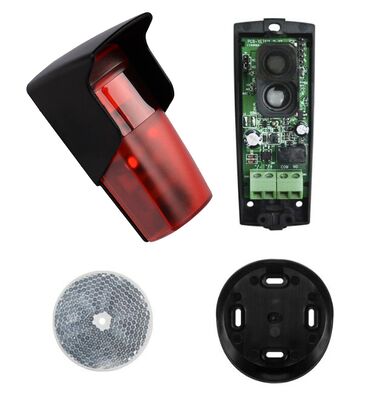 Polarized Reflective Infrared Photocell Beam with 15M Detection Range and 30mS Reaction Time for Garage Door Safety