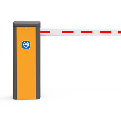 Heavy Duty Brushless Motor Parking Barrier Gate With Worm Gear Transmission And 3-6M Boom Length For High Traffic Areas