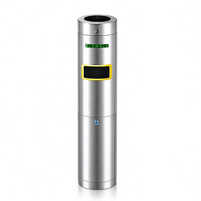 304 Stainless Steel RFID Card Collector with 280 Card Capacity and LED Light Indicator for Gym Access Control
