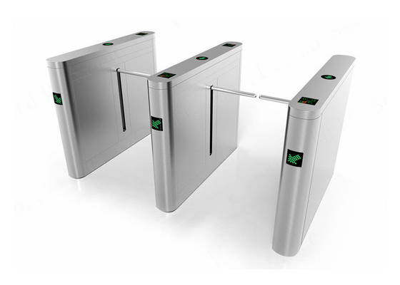 Flow Access Control Turnstile Barrier Gate Fingerprint Face Recognition System With Single Arm