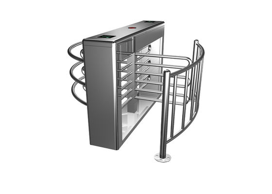 SS304 Stainless Steel Half Height Turnstile with 90 Degree Rotating Bi Directional Access Control