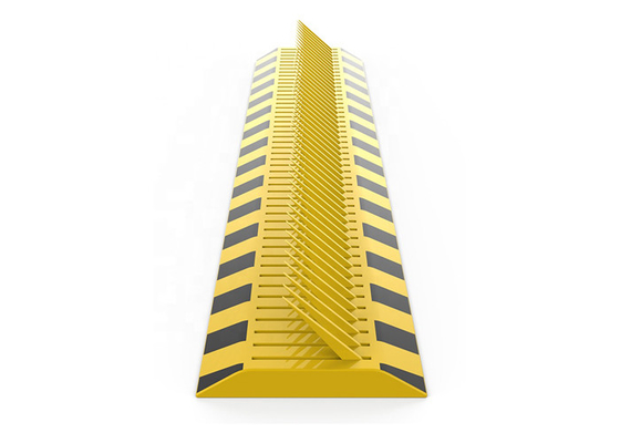 High visibility Yellow Black A3 Steel Spike Barrier For Traffic Control System