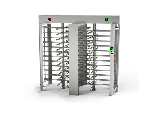 Indoor SS304 4 Sections 90 Degree Full Height Turnstile Pedestrian Barrier Gate with Access Control
