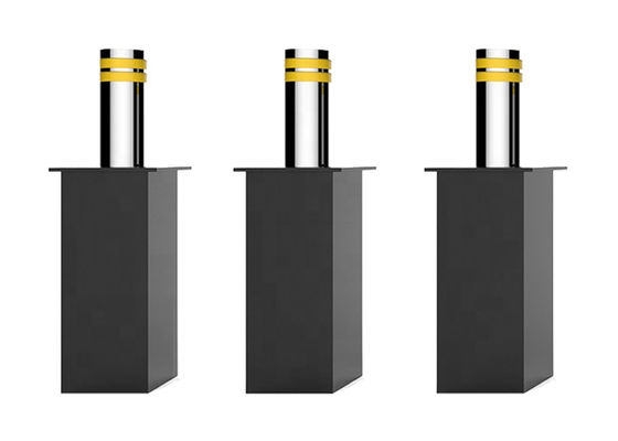 SS304 IP68 PLC Controlled Automatic Hydraulic Rising Security Bollard with LED Light