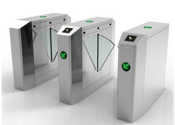 Face Recognition RFID Fingerprint Flap Barrier Gate For Fitness Center