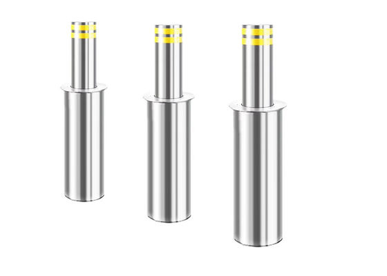 SUS304 Stainless Steel Hydraulic Rising Bollard with 600mm Rising Height and Brushed Finishing
