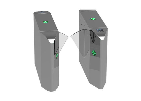 SS304 Stainless Steel BLDC Motor Acrylic Wing Automatic Flap Barrier Gate Turnstile