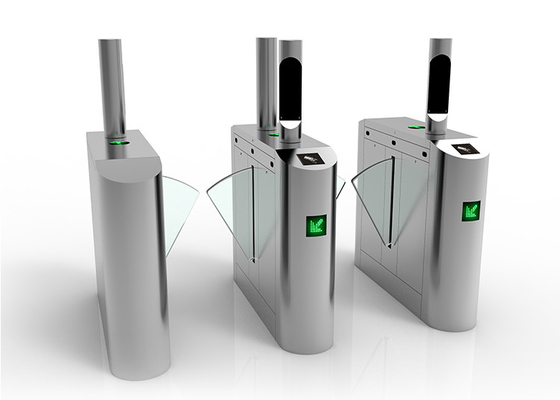 Face Recognition BLDC Motor Flap Barrier Gate Access Control RS232