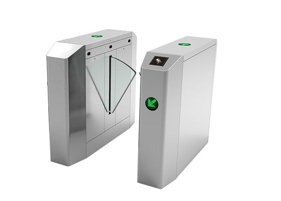 SS304 Stainless Steel Bi-directional IP44 Rated Retractable Flap Barrier Gate for Secure Access Control