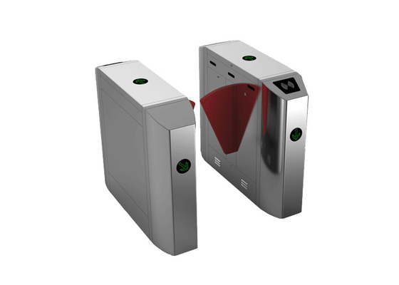 LED Indicator 1.2mm Thickness Flap Barrier Gates IP44 Flap Glass Turnstiles