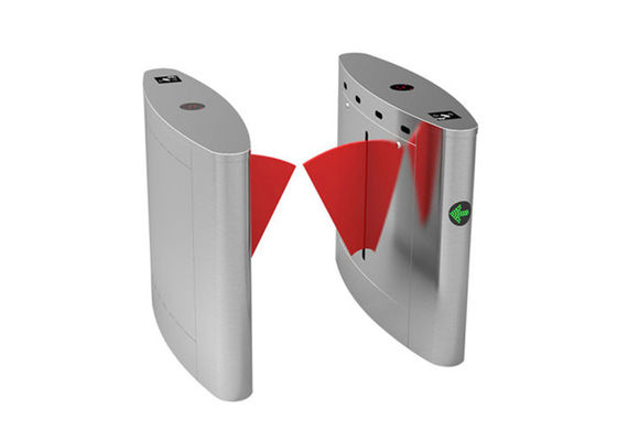 Wire Drawing Surface BLDC Motor IP44 Rated Flap Barrier Gate for School Stadium Access Control