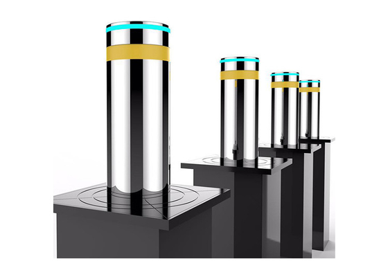 SUS304 MTBF 600mm Height Retractable Road Bollard 5 Million Time