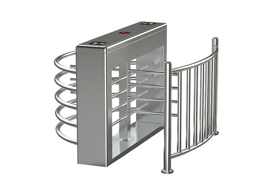 SUS304 Stainless Steel DC24V Waist Height Turnstile with 450mm Arm and LED Indicator