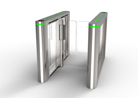 100W Acrylic AC100V Speed Gate Turnstile 24V BLDC Waist Height Turnstile