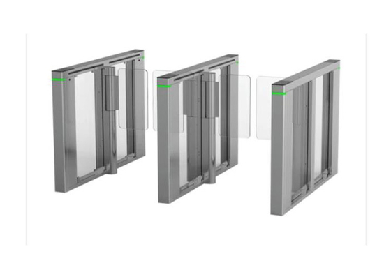 DC Motor 10mm Acrylic Glass Barrier Gate RS485 SS For Pedestrian