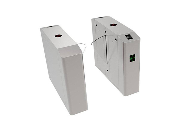 BLDC Motor Flap Gate Turnstile DC24V Acrylic Fingerprint Bi Directional