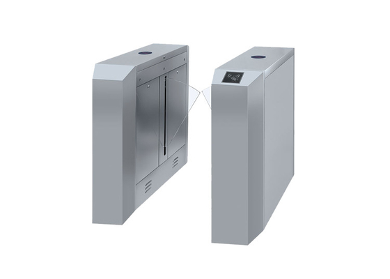 24V BLDC Flap Barrier Turnstile Wire Drawing AC100V With Face Recognition