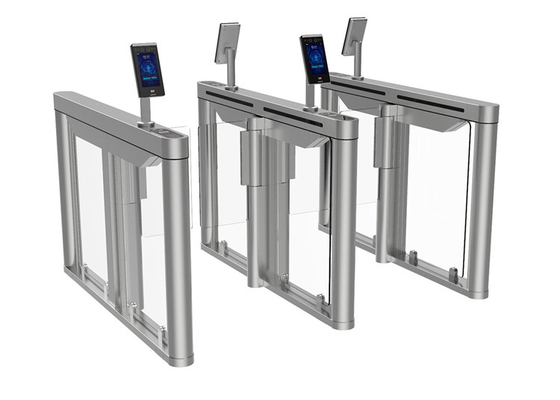 Biometric Vertical Turnstile Gate SS304 Case Transparent Acrylic Arm