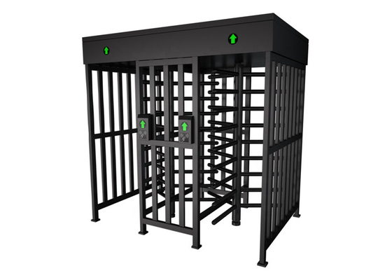 QR Reader Full Height Turnstile Bi Directional Dual Lane 1.5mm Thickness 2000mA