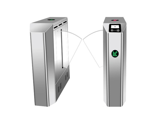 Wire Drawing Waist Height Turnstile SUS304 Retractable COVID QR Code