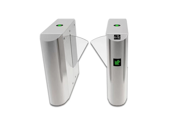 CE Certificated RFID Card Reader Bidirectional Flap Barrier Gate For Fitness Center