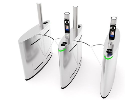 Bi-directional Stainless Steel 304 Flap Barrier with Face Recognition Access Control Turnstile
