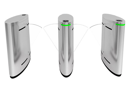 Electronic 304 Stainless Steel Flap Barrier Gate CE Approved With Barcode Scanner
