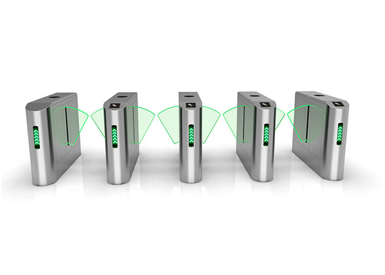 Access Control Glass Flap Turnstile Gate For Business Center CBD Office Buliding