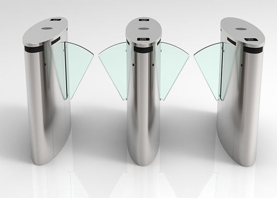 SS304 Material Flap Barrier Gate with RFID Fingerprint Face ...