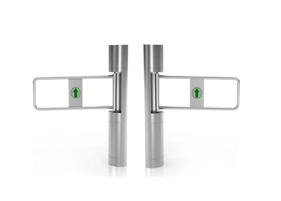 168mm Column Clear Toughened Glass Swing Barrier Gate with Face Recognition